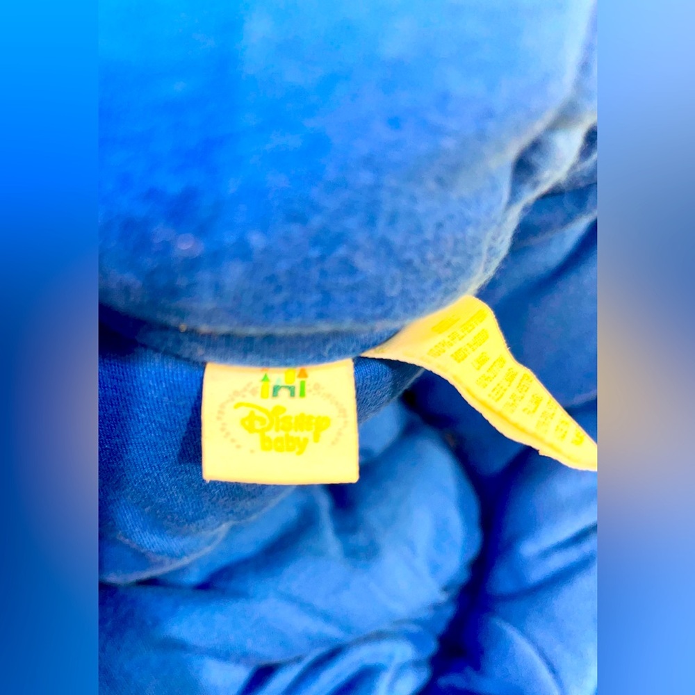 Disney Baby 3 month one piece snow suit hooded footed Mickey Mouse blue - Picture 9 of 10